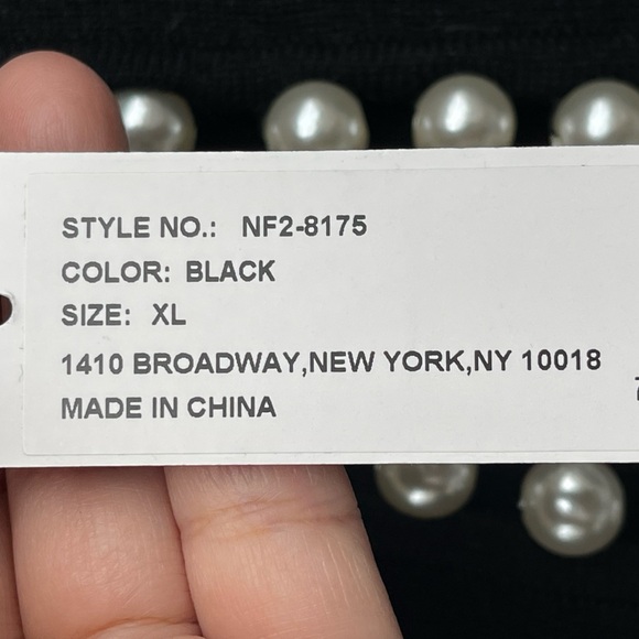 Incashmere  pearl trim wool blend cardigan size XL - Picture 13 of 16